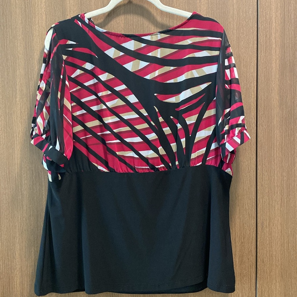 Worthington Cowl Neck Cold Shoulder Blouse Size 2X Career Work Business - Picture 7 of 10